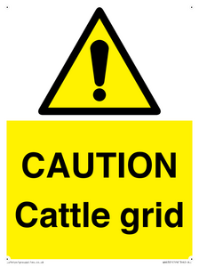 CAUTION Cattle grid